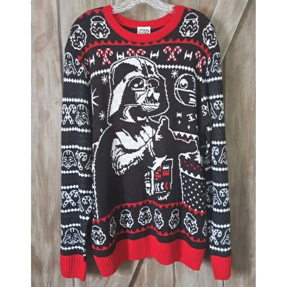 Star Wars Darth Vader Novelty Ugly Christmas Sweater Men's Size XL Party Holiday - Picture 1 of 10